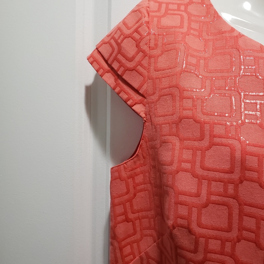 *SOLD* Tahari Arthur Levine Embossed Dress 10 - Picture 3 of 8